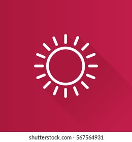 Weather forecast partly sunny icon in Metro user interface color style. Meteorology overcast