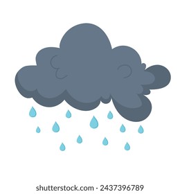 weather forecast rain isolated illustration