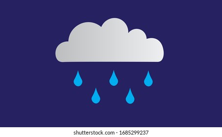 Weather forecast; Rain is rainy. Vector illustration.