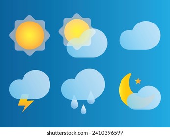Weather forecast set icon. vector. eps 10