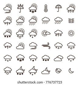 Nature Weather Icon Set Design Stock Vector (Royalty Free) 1605288142 ...