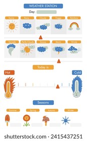 Weather Forecast Station Hand Drawn Illustration