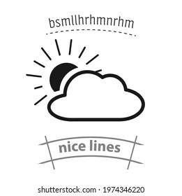 weather forecast. sun behind the cloud isolated icon. weather forecast. sun behind the cloud isolated icon. weather forecast. sun behind the cloud isolated icon