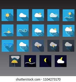 Weather forecast template Vector illustration