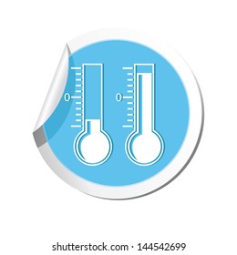 Weather forecast, thermometers icon