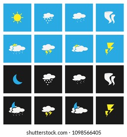 weather forecast vector icon for app and website