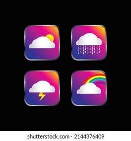 Weather forecast vector icon with modern color