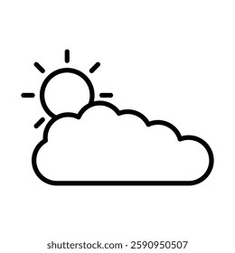 Weather forecast Vector Line Icon Design