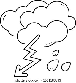 Weather forecast. Vector outline icon.