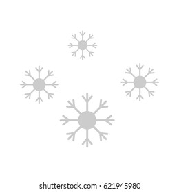 Weather forecast vector sign. Snowfall.