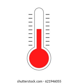 Weather forecast vector sign. Thermometer.