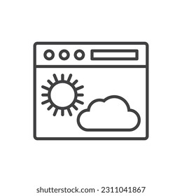 Weather Forecast With Website Icon