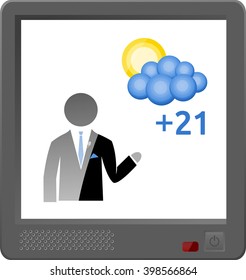 Weather forecaster in tv