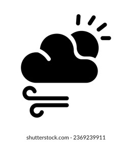 weather glyph icon illustration vector graphic. Simple element illustration vector graphic, suitable for app, websites, and presentations isolated on white background