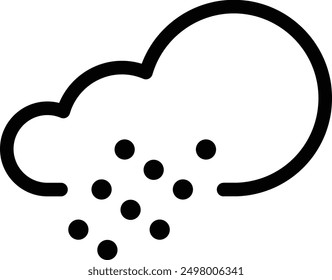 Clima, icono de Vector negro plano granizo.