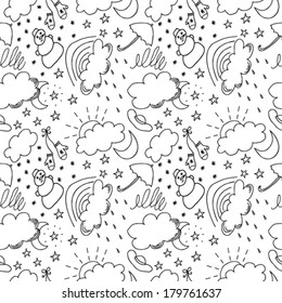 Weather hand drawn seamless