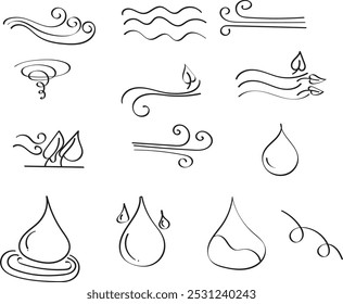 weather hand drawn simple minimalist design icon