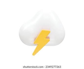 Elemento vector de representación 3d del icono meteorológico