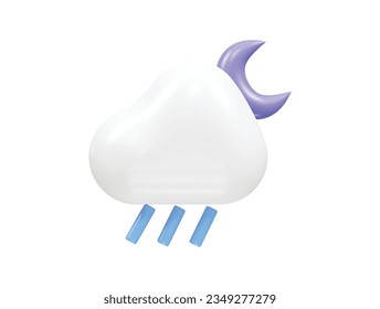 Elemento vector de representación 3d del icono meteorológico
