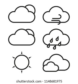 Weather icon with 6 collection. Vector eps10 illustration.