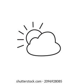 Weather Icon  in black line style icon, style isolated on white background