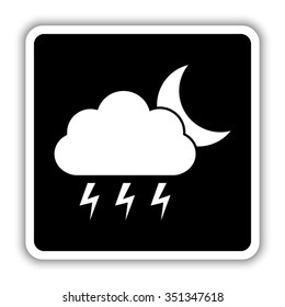 weather icon - black vector icon