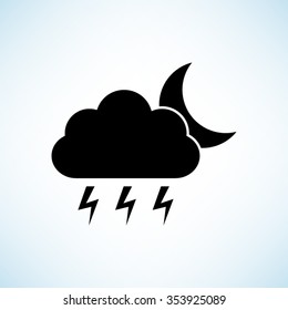 weather icon -  black vector icon