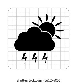 weather icon  - black vector icon