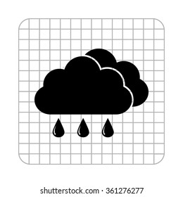 weather icon  - black vector icon