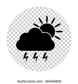 weather icon  - black vector icon