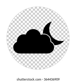 weather icon  - black vector icon