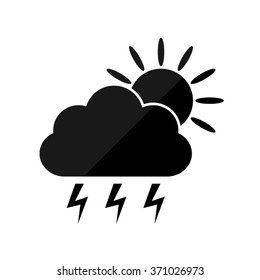 weather icon  - black vector icon