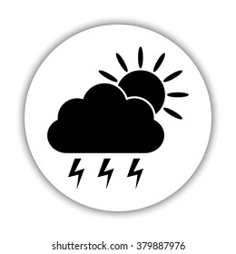 weather icon  - black vector icon