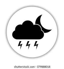 weather icon  - black vector icon