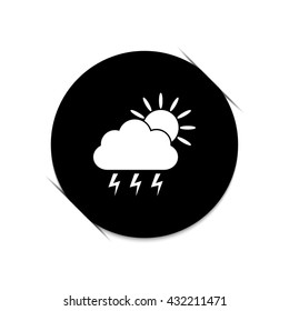 weather icon  - black vector icon
