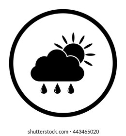 Weather Icon Black Vector Icon Stock Vector (Royalty Free) 447170083