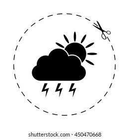 weather icon  - black vector icon
