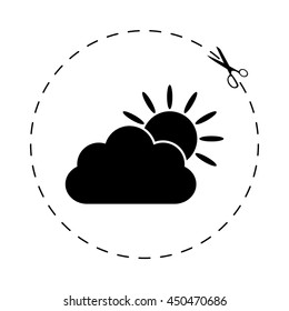 weather icon  - black vector icon