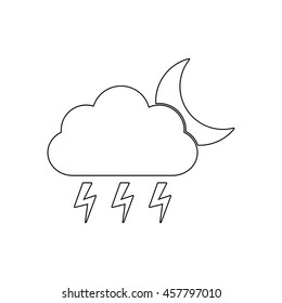 weather icon  - black vector icon