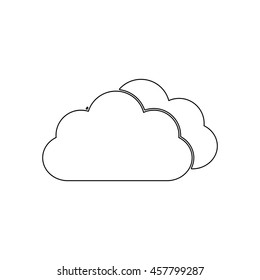 weather icon  - black vector icon