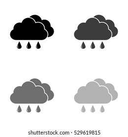 weather icon  - black vector icon
