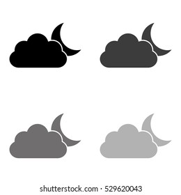 weather icon  - black vector icon