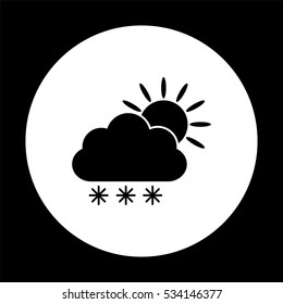 weather icon  - black vector icon