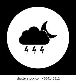 weather icon  - black vector icon