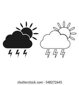 weather icon  - black vector icon