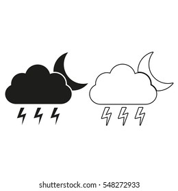 weather icon  - black vector icon