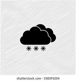 weather icon -  black vector icon