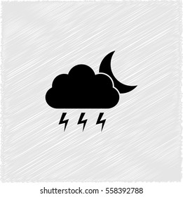 weather icon -  black vector icon