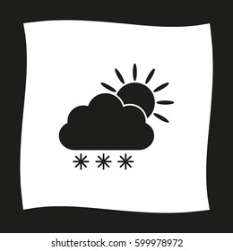 weather icon  - black vector icon