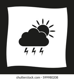 weather icon  - black vector icon